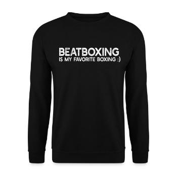 Beatboxing Is My Favorite Boxing - Beatboxing Beat - Unisex Pullover - Schwarz - Vorne - Alina (178cm) & Michal (187cm)