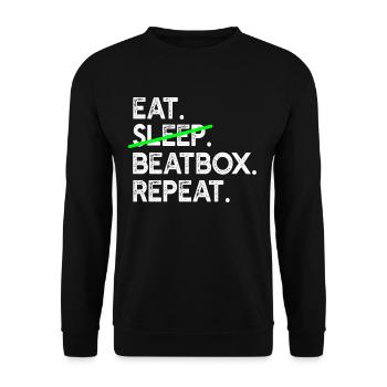 Beatboxer - Eat Sleep Beatbox Repeat - Beatboxing - Sweat-shirt Unisexe - noir - Devant - Alina (178cm) & Michal (187cm)