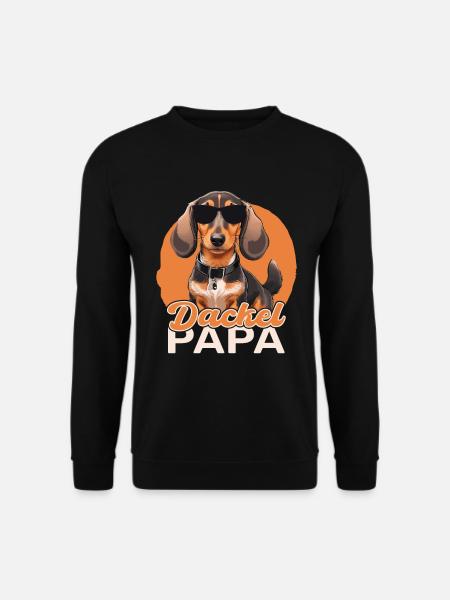 Papa teckel - Sweat-shirt Unisexe - noir