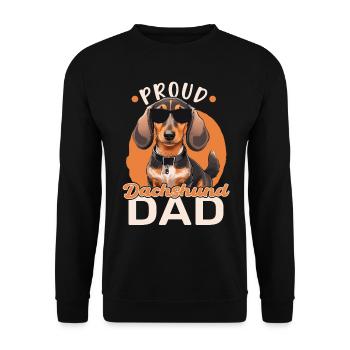 Fier papa teckel - Sweat-shirt Unisexe - noir - Devant - Alina (178cm) & Michal (187cm)