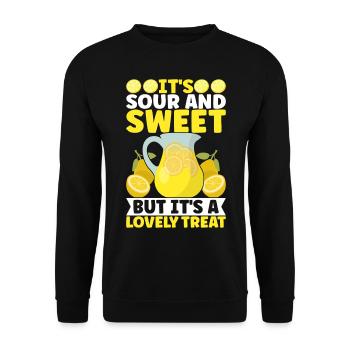 Lemonade Lemonade stand - Unisex Sweatshirt - black - Front - Alina (178cm) & Michal (187cm)