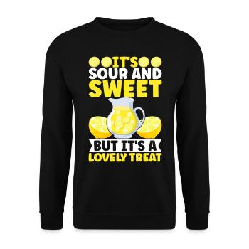 Lemonade Lemonade stand - Unisex Sweatshirt - black - Front - Alina (178cm) & Michal (187cm)