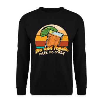Tequila Alkohol Mexikanisch Mexiko Latino - Unisex Pullover - Schwarz - Vorne - Alina (178cm) & Michal (187cm)