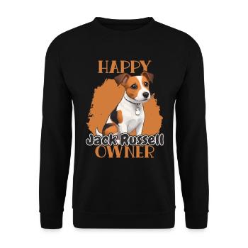 Happy Jack Russell Propriétaire - Sweat-shirt Unisexe - noir - Devant - Alina (178cm) & Michal (187cm)