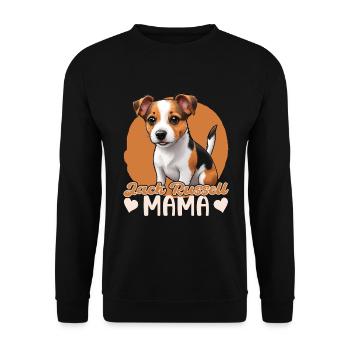 Jack Russell Maman - Sweat-shirt Unisexe - noir - Devant - Alina (178cm) & Michal (187cm)