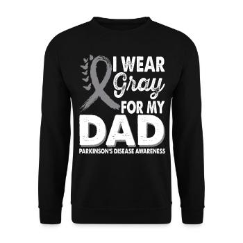 Wear gray for the month of enlightenment about - Unisex Sweatshirt - black - Front - Alina (178cm) & Michal (187cm)