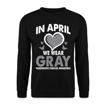 In April we carry the grey month of the - Unisex Sweatshirt - black - Front - Alina (178cm) & Michal (187cm)