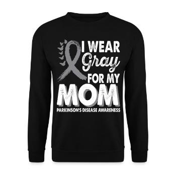 Wear gray for the month of enlightenment about - Unisex Sweatshirt - black - Front - Alina (178cm) & Michal (187cm)