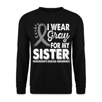 Wear gray for the month of awareness for - Unisex Sweatshirt - black - Front - Alina (178cm) & Michal (187cm)