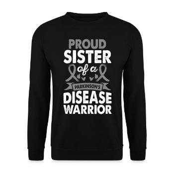 Sister of Parkinson's Disease Warrior - Unisex Sweatshirt - black - Front - Alina (178cm) & Michal (187cm)
