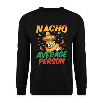 Nacho Salsa Dip Mexikanisch Mexiko Latino - Unisex Pullover - Schwarz - Vorne - Alina (178cm) & Michal (187cm)