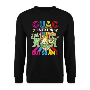 Avocado Guacamole Mexikanisch Mexiko Latino - Unisex Pullover - Schwarz - Vorne - Alina (178cm) & Michal (187cm)