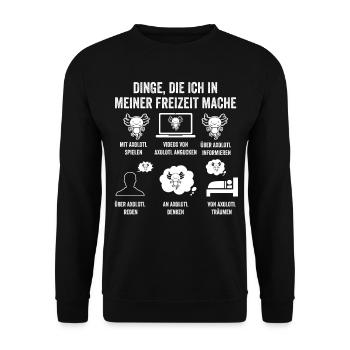 Axolotl - Unisex Pullover - Schwarz - Vorne - Alina (178cm) & Michal (187cm)