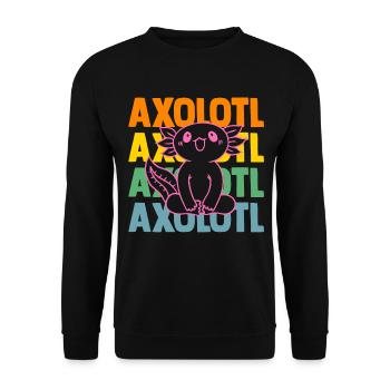 Axolotl - Unisex Sweatshirt - black - Front - Alina (178cm) & Michal (187cm)