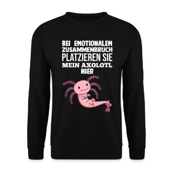 Axolotl - Unisex Pullover - Schwarz - Vorne - Alina (178cm) & Michal (187cm)