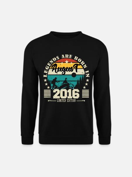 August 2016. Geburtstagsgeschenk August 2016. August - Unisex Pullover - Schwarz