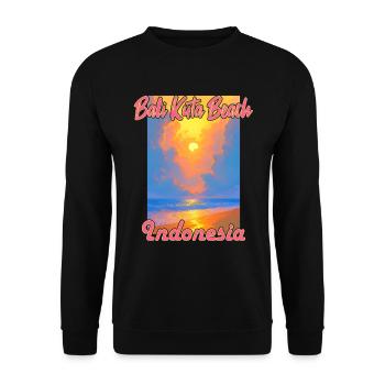 Bali Kuta Beach, Indonésie - Sweat-shirt Unisexe - noir - Devant - Alina (178cm) & Michal (187cm)
