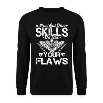 Plastic Surgeon Fix Your Mistakes - Unisex Sweatshirt - black - Front - Alina (178cm) & Michal (187cm)