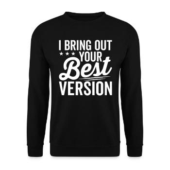 Plastic surgeon brings the best version of the - Unisex Sweatshirt - black - Front - Alina (178cm) & Michal (187cm)