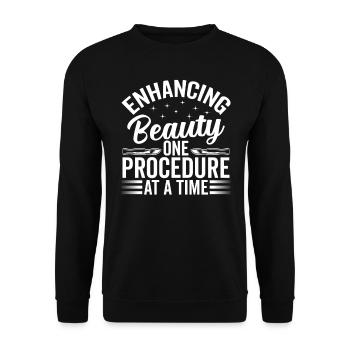 Experte Für Plastische Chirurgie Zur Verbesserung - Unisex Pullover - Schwarz - Vorne - Alina (178cm) & Michal (187cm)