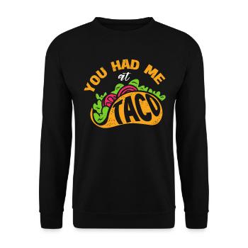 Taco Somberero Mexikanisch Mexiko Latino - Unisex Pullover - Schwarz - Vorne - Alina (178cm) & Michal (187cm)