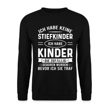 Stiefvater Stiefvater Geburtstag Stiefvater - Unisex Pullover - Schwarz - Vorne - Alina (178cm) & Michal (187cm)