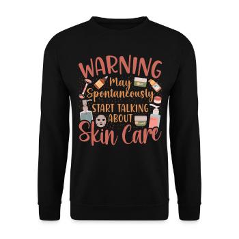 Cute Licensed Esthetician Skincare - Unisex Pullover - Schwarz - Vorne - Alina (178cm) & Michal (187cm)