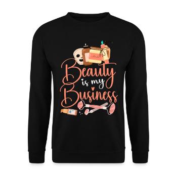 Soins de la peau d’esthéticienne agréée mignonne - Sweat-shirt Unisexe - noir - Devant - Alina (178cm) & Michal (187cm)