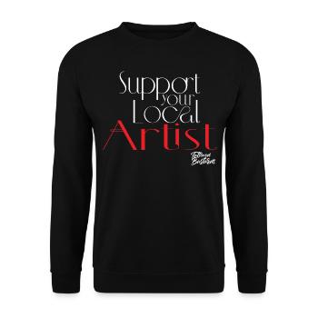 tatouage garder calme et se faire tatouer - Sweat-shirt Unisexe - noir - Devant - Alina (178cm) & Michal (187cm)