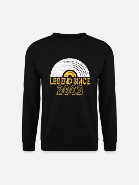 2003 Birthday Vinyl Legend since - Unisex Sweatshirt - black