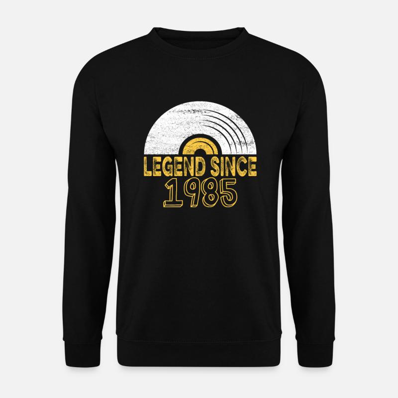 1985 Birthday Vinyl Legend since - Unisex Sweatshirt - black