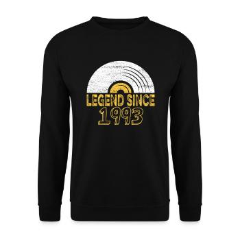 1993 Birthday Vinyl Legend depuis - Sweat-shirt Unisexe - noir - Devant - Alina (178cm) & Michal (187cm)