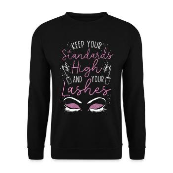 Esthetician Skincare Beautician - Unisex Pullover - Schwarz - Vorne - Alina (178cm) & Michal (187cm)
