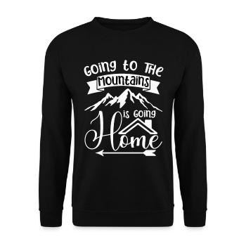 Going to the Mountains is Going Home for Athletes - Unisex Sweatshirt - black - Front - Alina (178cm) & Michal (187cm)