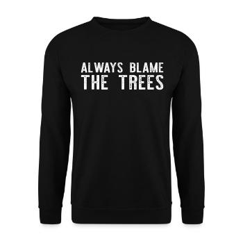 Always Blame The Trees - Funny Disc Golf - Unisex Sweatshirt - black - Front - Alina (178cm) & Michal (187cm)