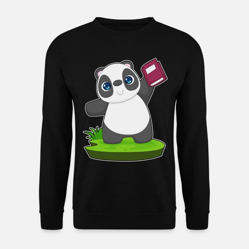 Panda Book - Unisex Sweatshirt - black