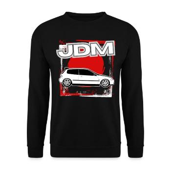 Jdm / Tuning / Turbocharger / Rims / Chiptuning - Unisex Sweatshirt - black - Front - Alina (178cm) & Michal (187cm)