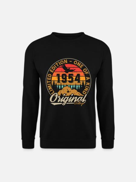 Jahrgang 1954 Original Retro Vintage Geburtstag - Unisex Pullover - Schwarz