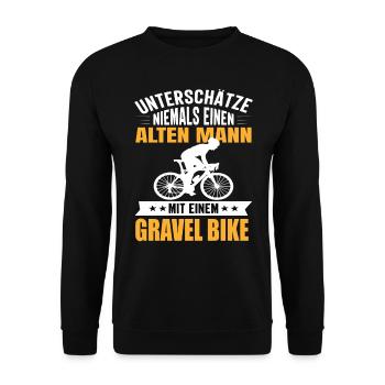 Gravelbike Gravel Gravelbikes Gravel Bike - Unisex Pullover - Schwarz - Vorne - Alina (178cm) & Michal (187cm)