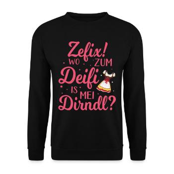 Volksfest Oktober Volksfest Sprüche - Unisex Pullover - Schwarz - Vorne - Alina (178cm) & Michal (187cm)