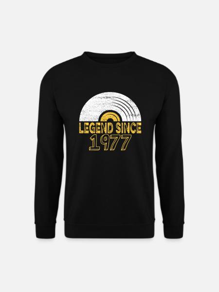 1977 Birthday Vinyl Legend since - Unisex Sweatshirt - black