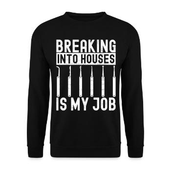 Schlüsseldienst Locksmith Dietrich - Unisex Pullover - Schwarz - Vorne - Alina (178cm) & Michal (187cm)