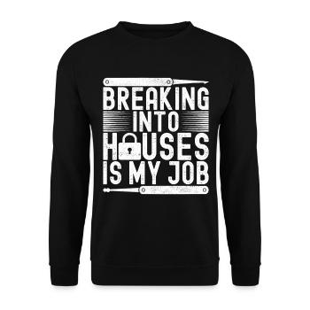 Schlüsseldienst Locksmith Dietrich - Unisex Pullover - Schwarz - Vorne - Alina (178cm) & Michal (187cm)