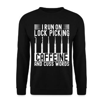 Schlüsseldienst Locksmith Dietrich - Unisex Pullover - Schwarz - Vorne - Alina (178cm) & Michal (187cm)