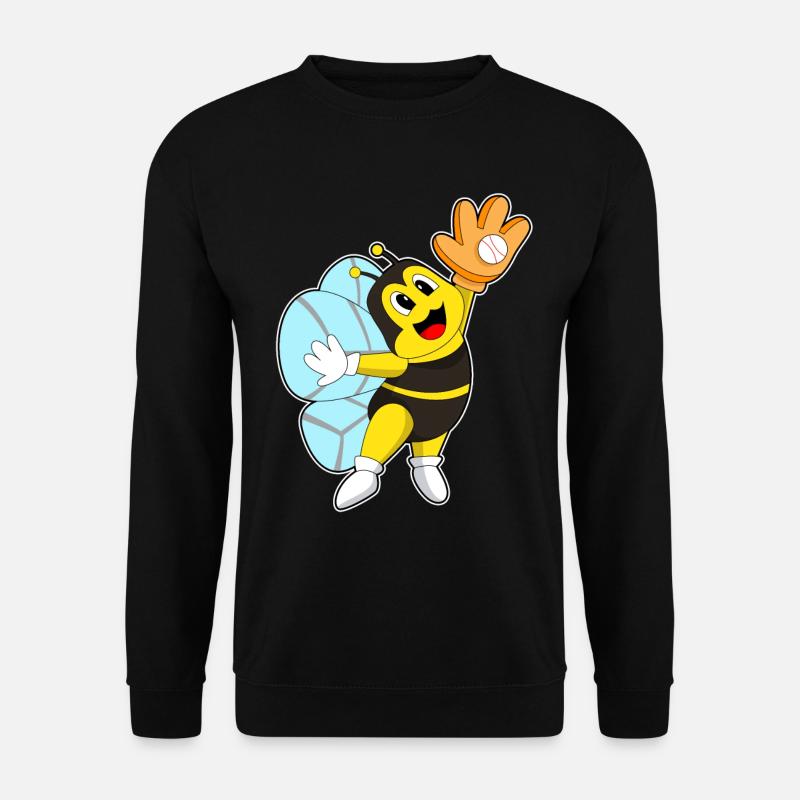 Bee Baseball Baseball Glove - Unisex Sweatshirt - black