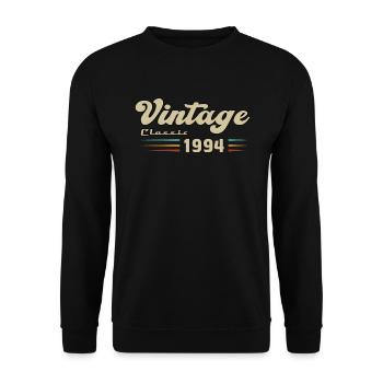 1994 Anniversaire Vintage Classic - Sweat-shirt Unisexe - noir - Devant - Alina (178cm) & Michal (187cm)