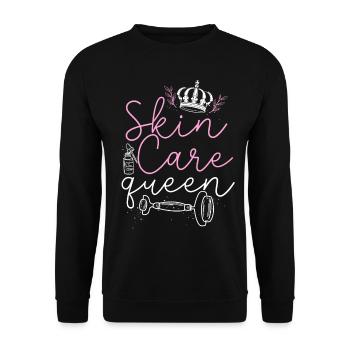Cute Esthetician Skincare - Unisex Pullover - Schwarz - Vorne - Alina (178cm) & Michal (187cm)