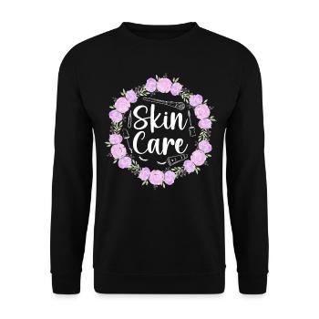Cute Esthetician Skincare - Unisex Pullover - Schwarz - Vorne - Alina (178cm) & Michal (187cm)