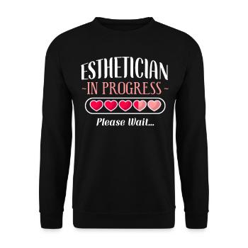 Cute Licensed Esthetician Skincare - Unisex Pullover - Schwarz - Vorne - Alina (178cm) & Michal (187cm)