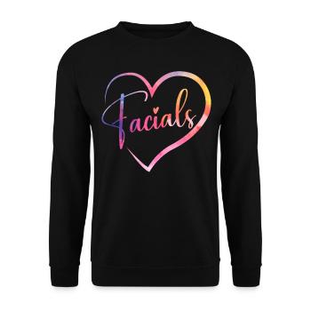 Cute Esthetician Skincare - Unisex Sweatshirt - black - Front - Alina (178cm) & Michal (187cm)